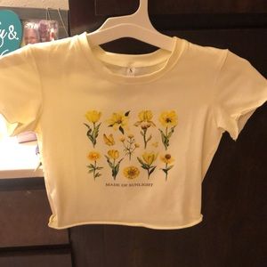 Yellow crop top
